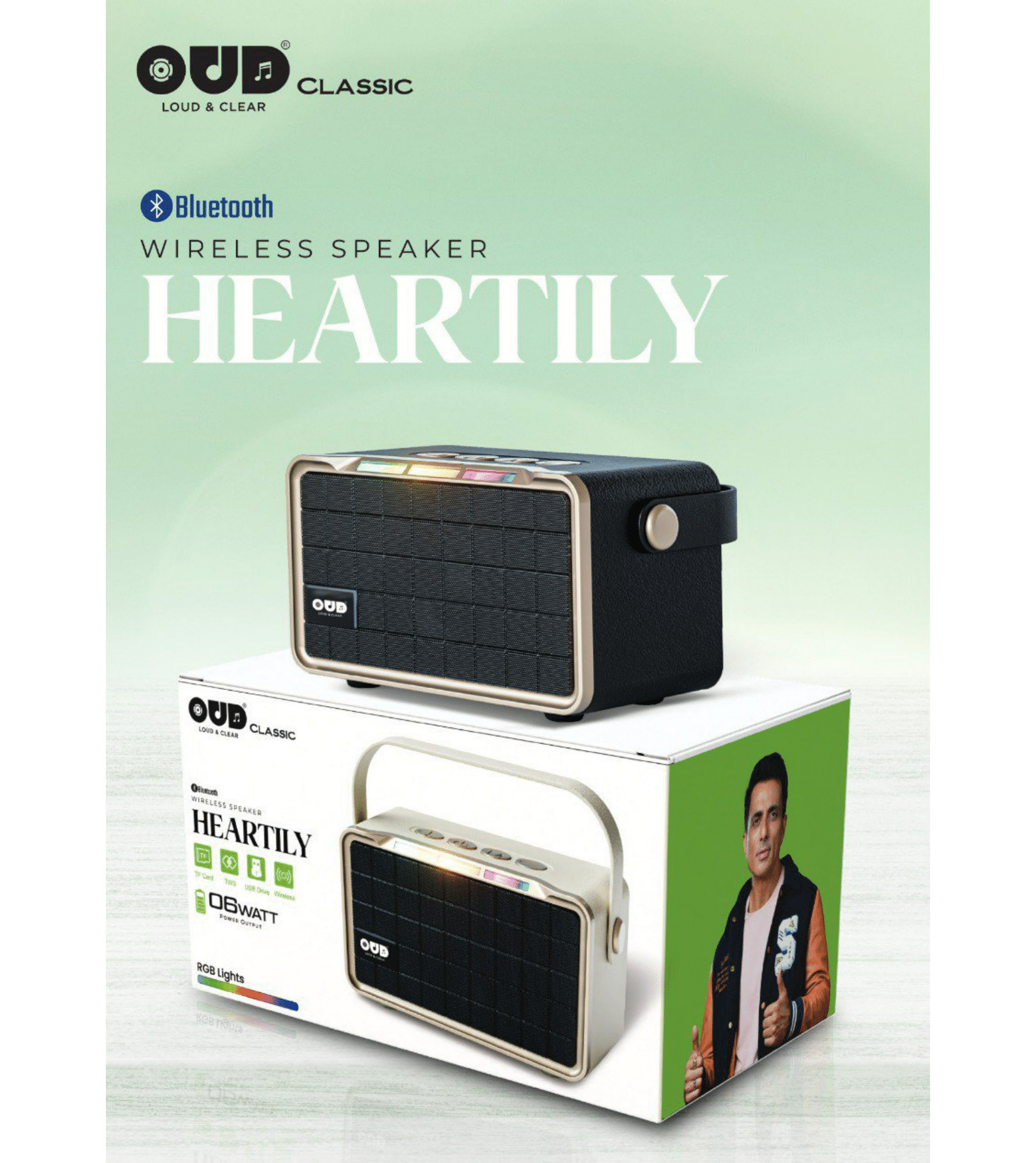 HEARTILY OUD Classic Bluetooth Speaker