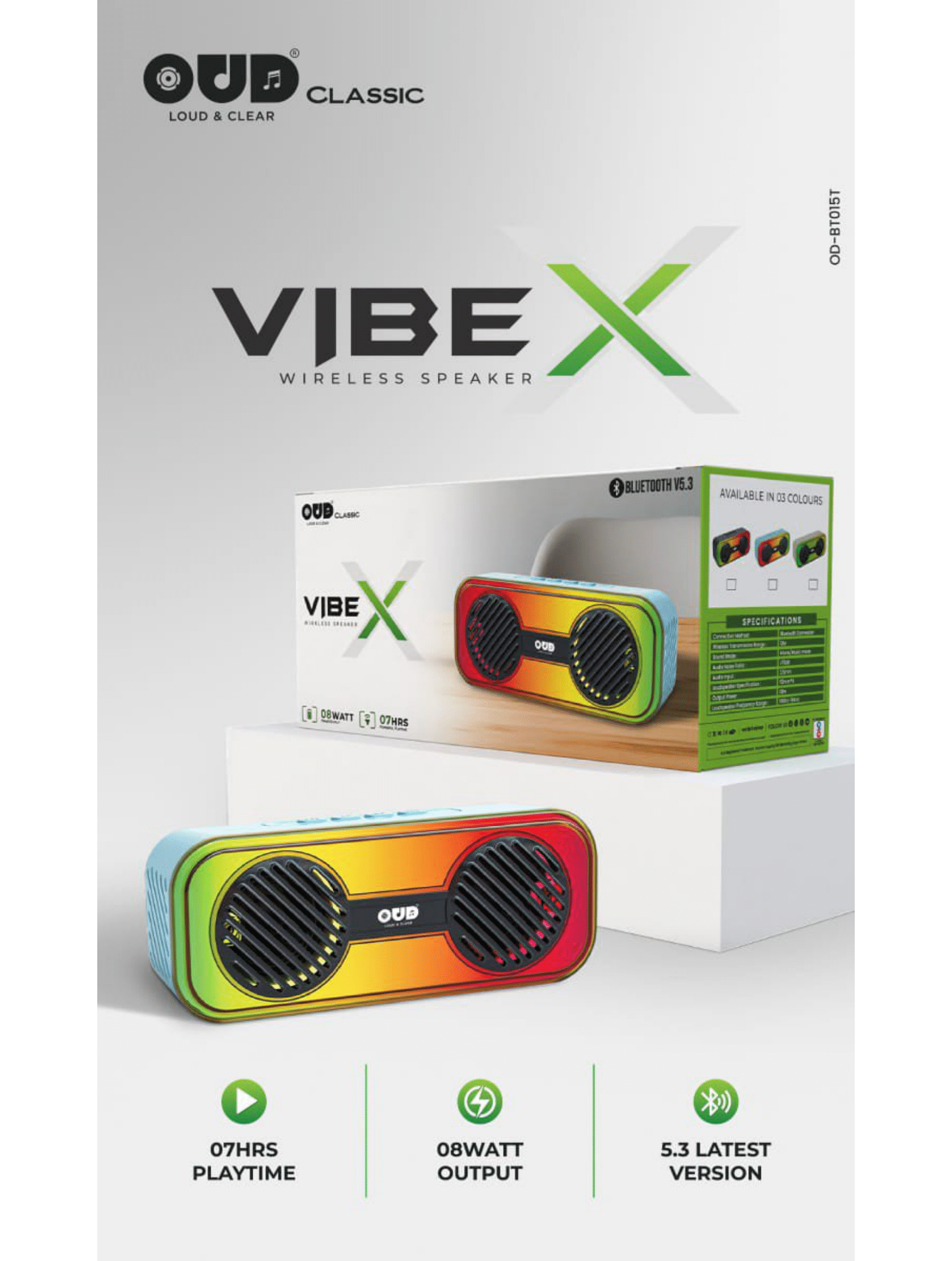 VIBE X OUD Classic Bluetooth Speaker