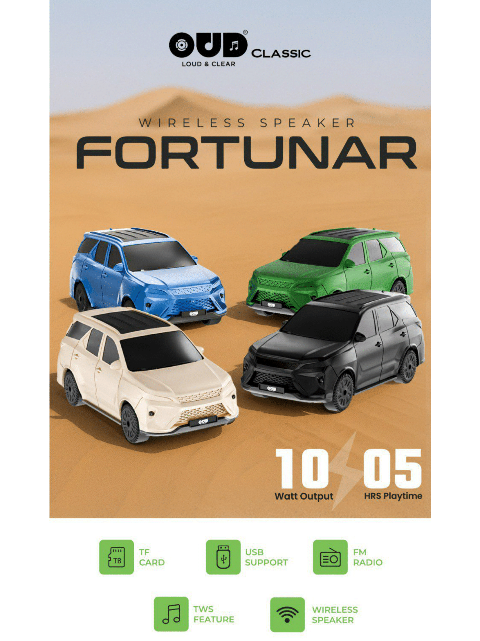 FORTUNAR OUD Classic Bluetooth Speaker