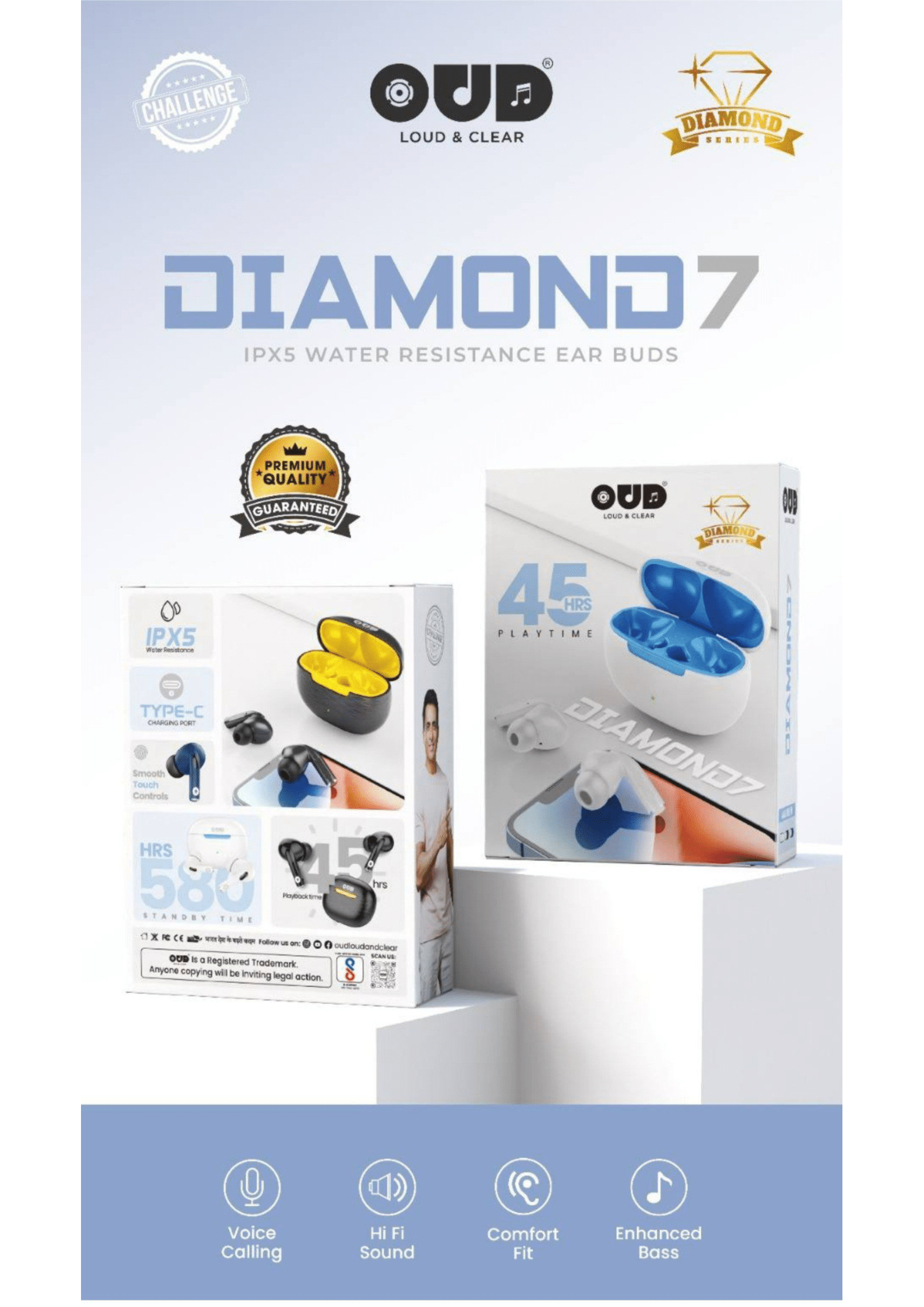 DIAMOND-7 OUD Challenge Earbuds