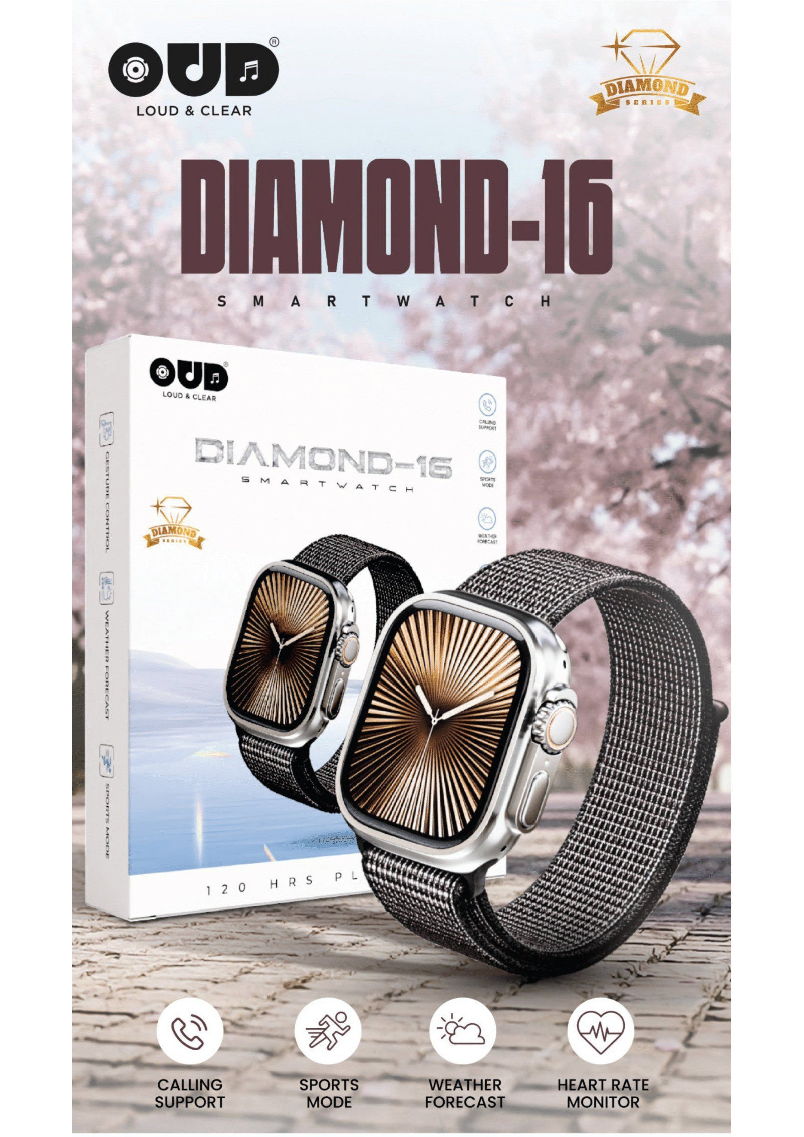DIAMOND-16 OUD Smart Watch