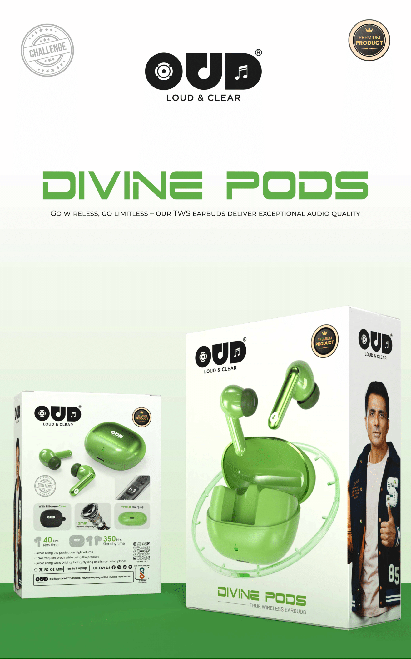 DIVINE PODS OUD Challenge Earbuds