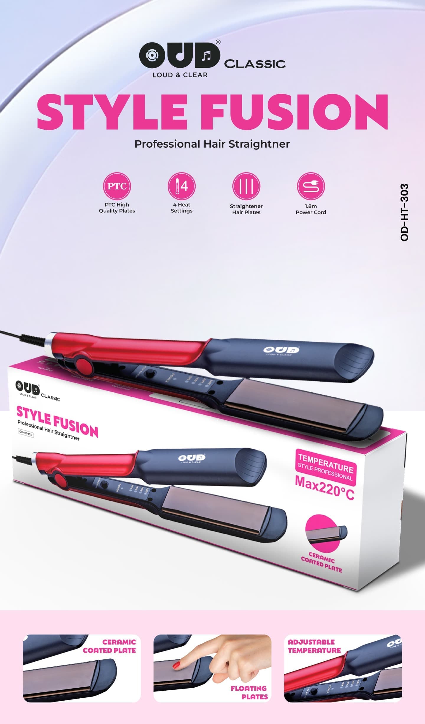 STYLE FUSION OUD Classic Hair Straightener